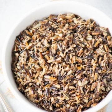 perfectly cooked Wild Rice in a bowl