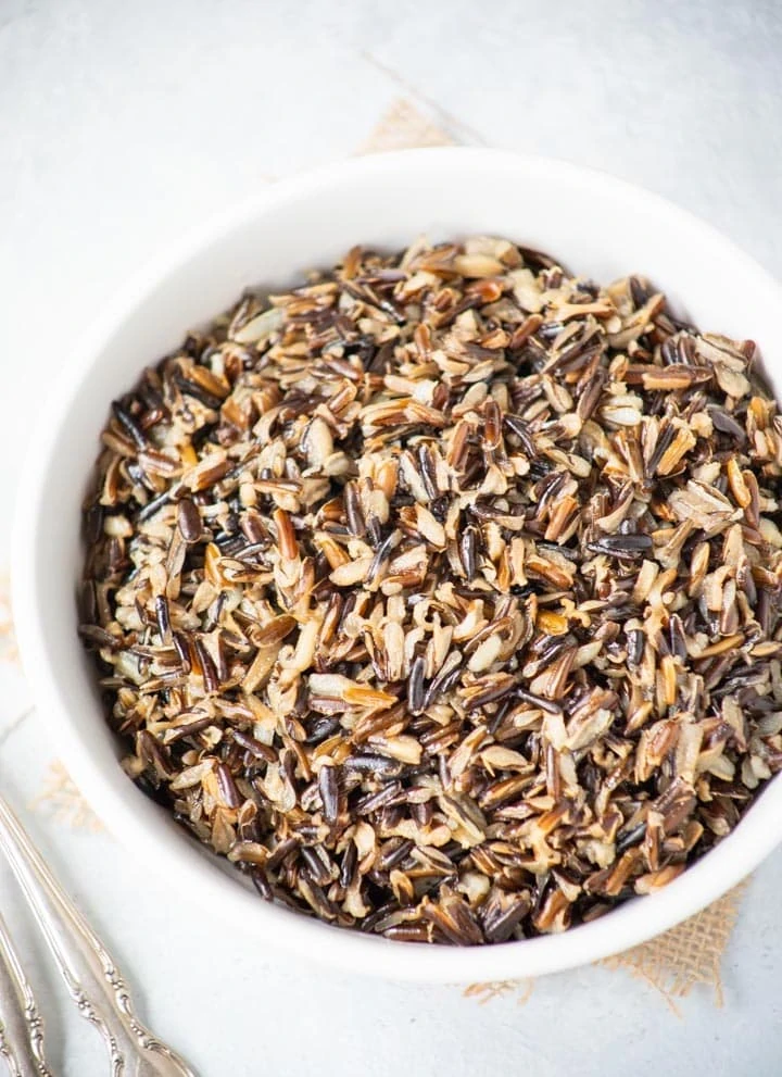 perfectly cooked Wild Rice in a bowl