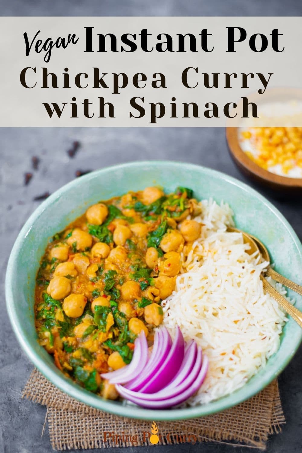 Instant Pot Chickpea Curry with Spinach (Chana Saag) - Piping Pot Curry