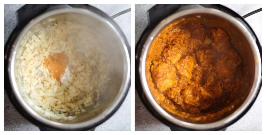 vindaloo curry with chicken in the Instant pot 