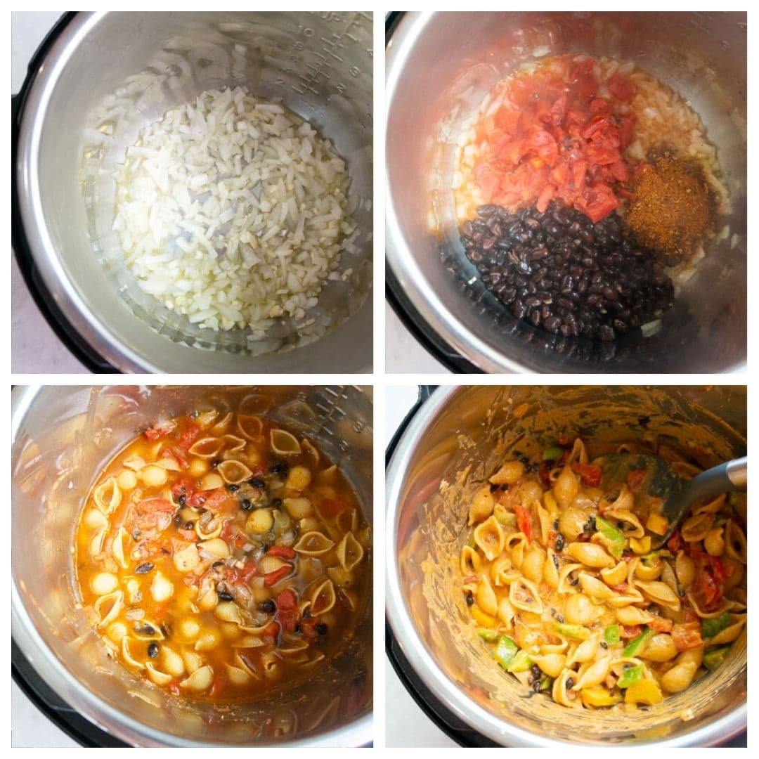 Steps to make fajita pasta In the instant pot