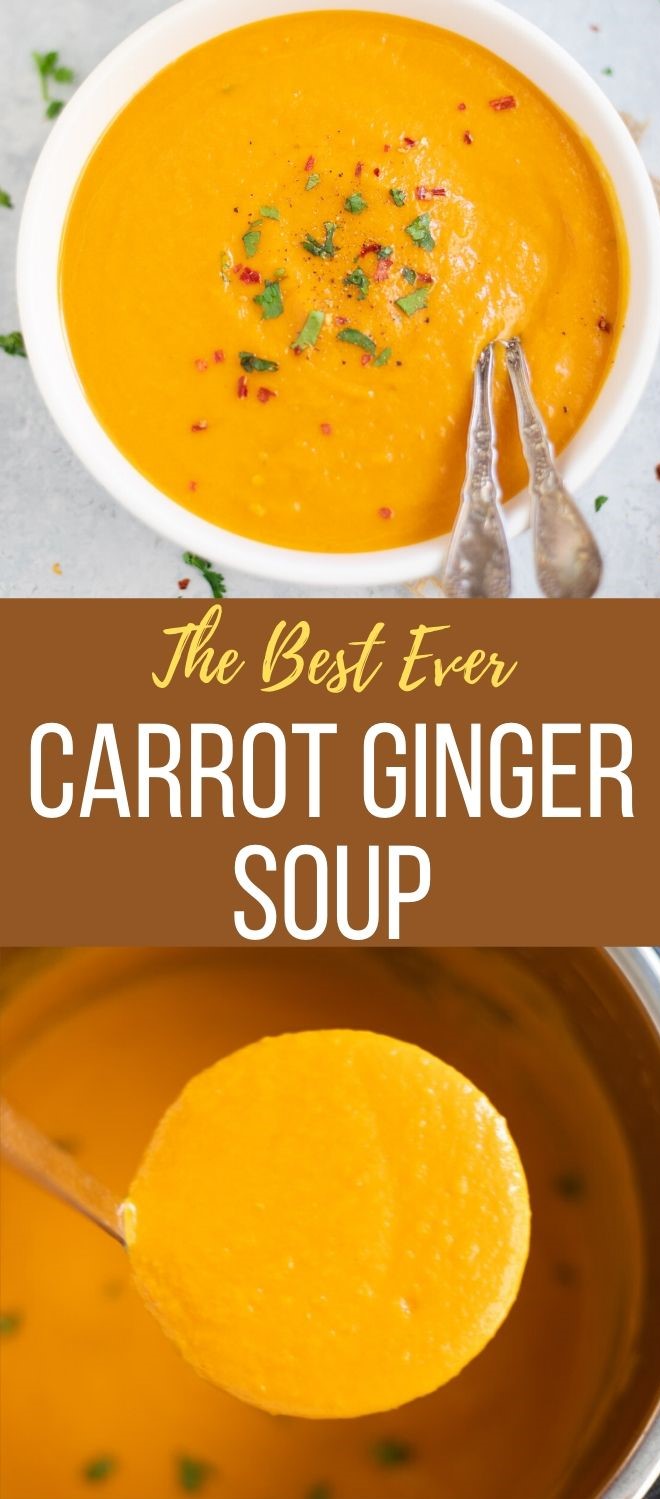 Easy Instant Pot Carrot Soup with Ginger & Coconut Milk - Piping Pot Curry