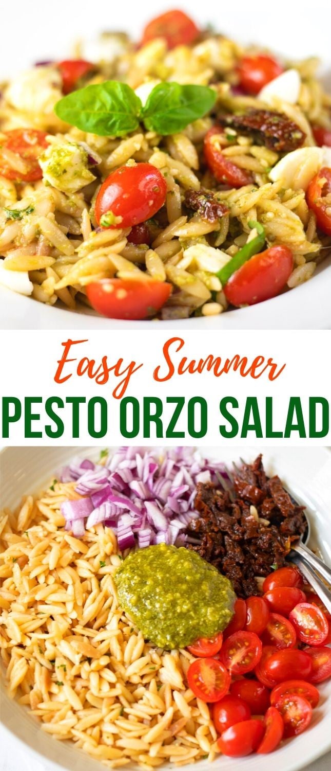 Pesto Orzo Salad - Piping Pot Curry