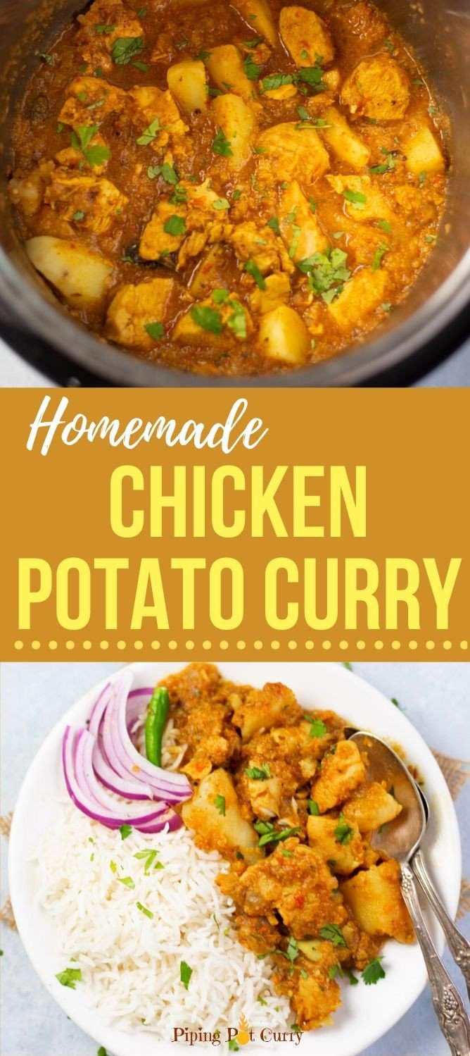 Instant Pot Chicken Potato Curry - Piping Pot Curry