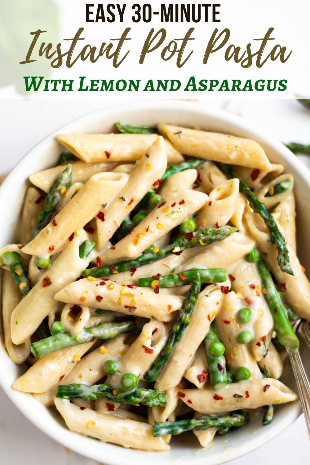 Lemon Asparagus Pasta (Instant Pot and Stovetop) Piping Pot Curry