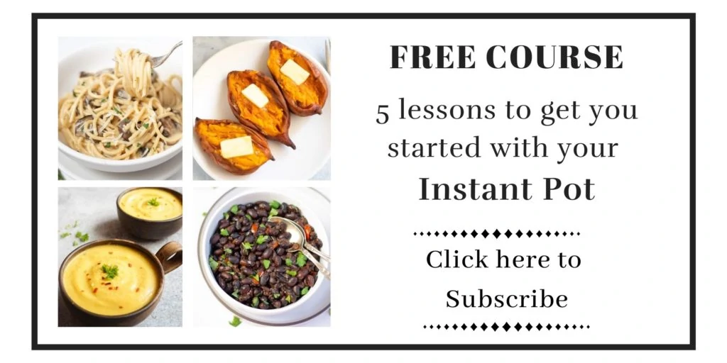 free course for 5 lessons to get started with instant pot