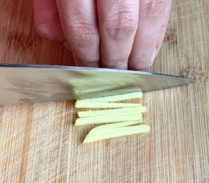 how to julienne ginger