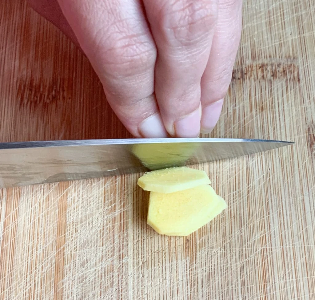 how to slice ginger 