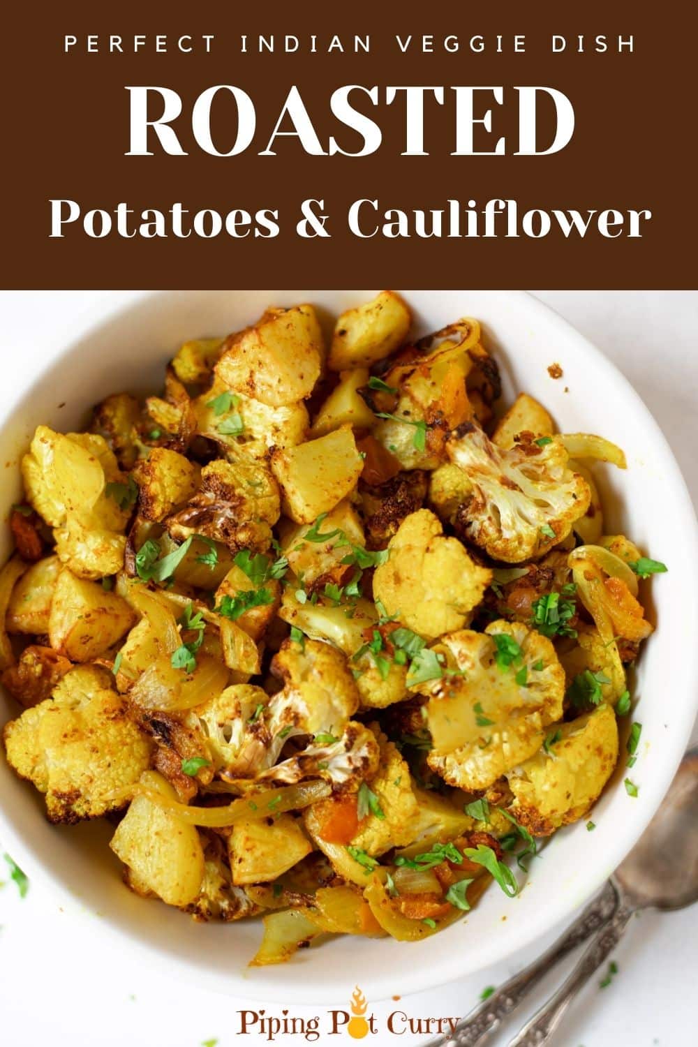 Air Fryer Aloo Gobi (Indian Roasted Potatoes & Cauliflower) Piping