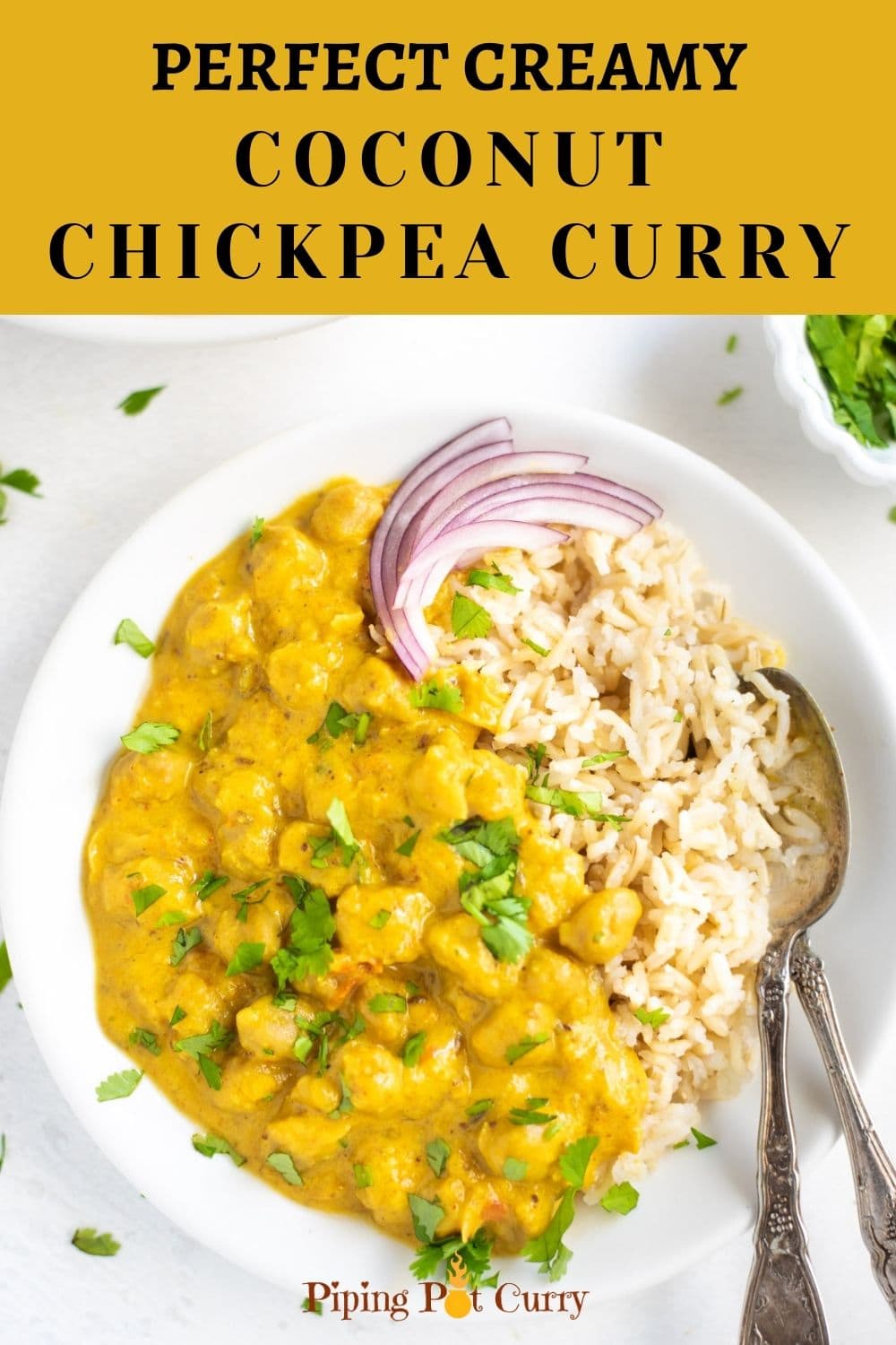 Instant Pot Coconut Chickpea Curry - Piping Pot Curry
