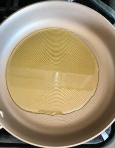 ghee melted in a pan