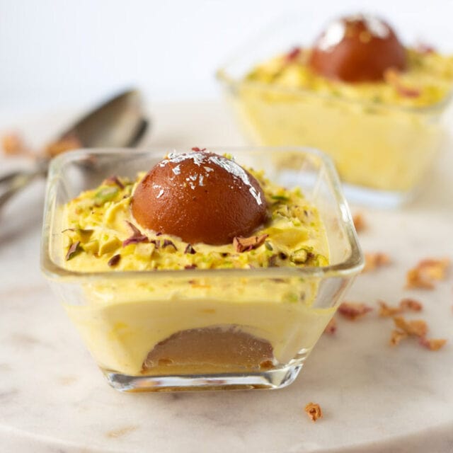 Gulab Jamun Shrikhand Bowls (Indian Fusion Dessert) - Piping Pot Curry