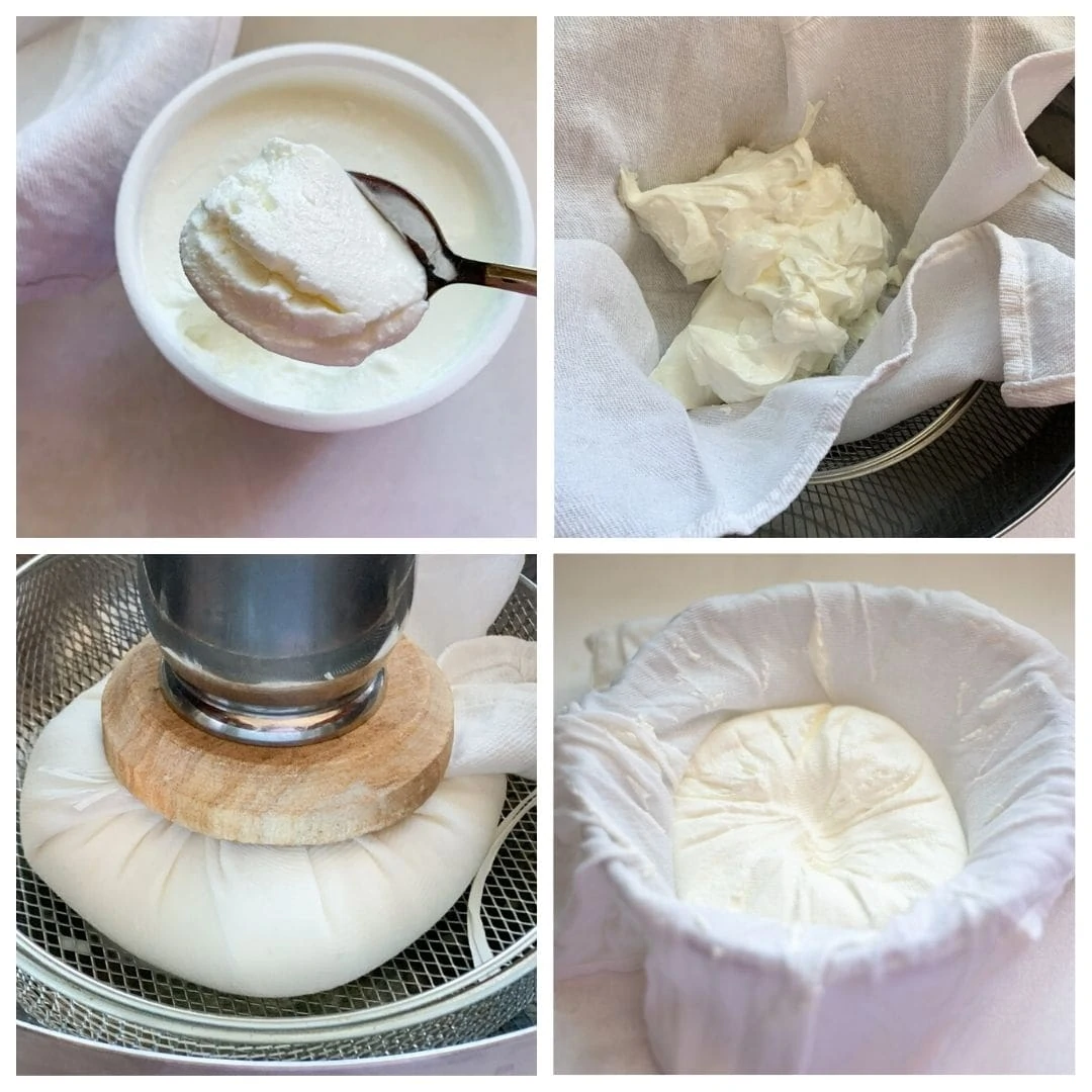 Making Hung curd or yogurt - step by step 