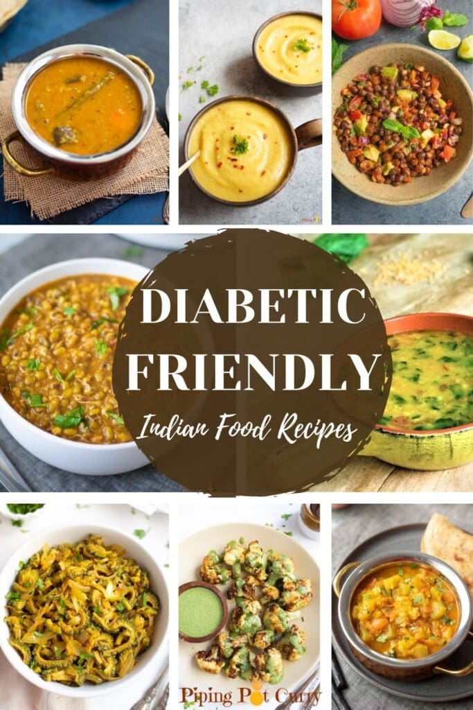 Diabetic friendly indian food recipes collage