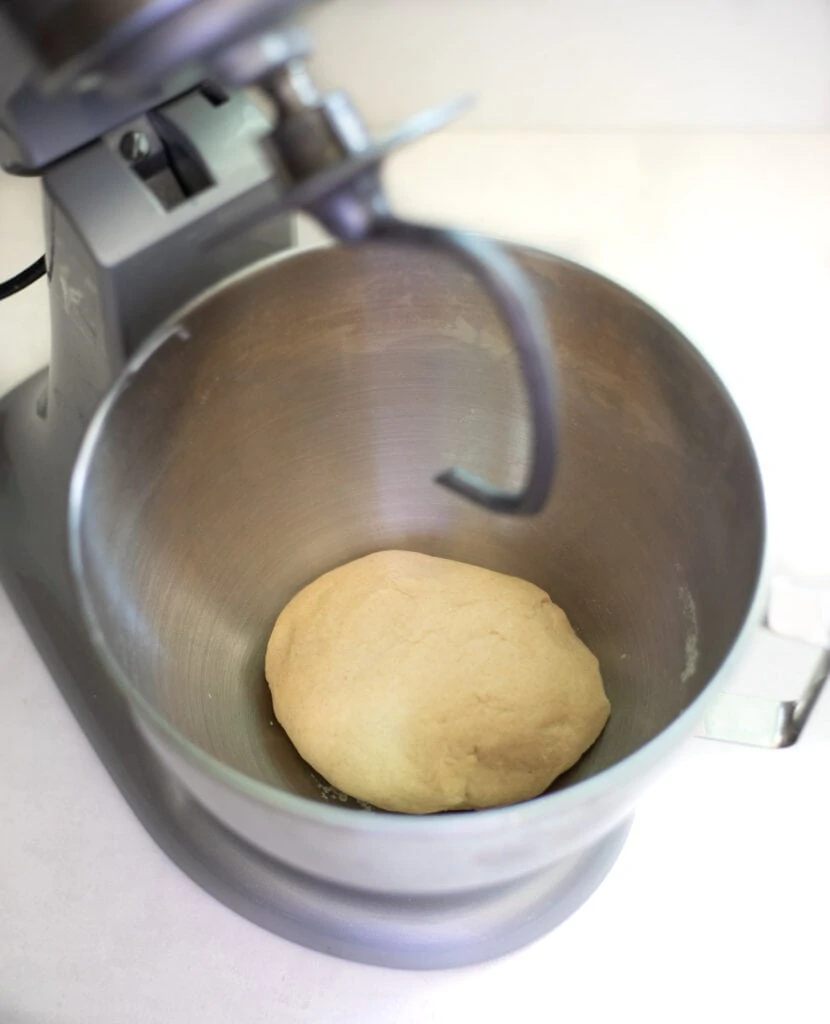 Roti dough made in a kitchenaid stand mixer