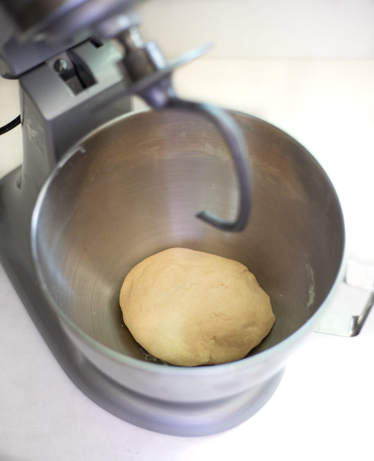 Kneading with shop dough hook