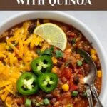 Vegetarian chili with quinoa soup