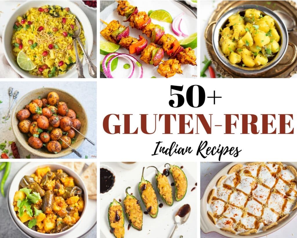 50+ gluten-free Indian recipes collection collage