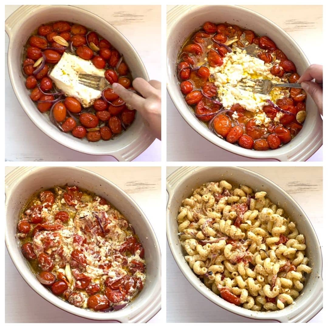 Easy Baked Feta Pasta (with cherry tomatoes) - Piping Pot Curry