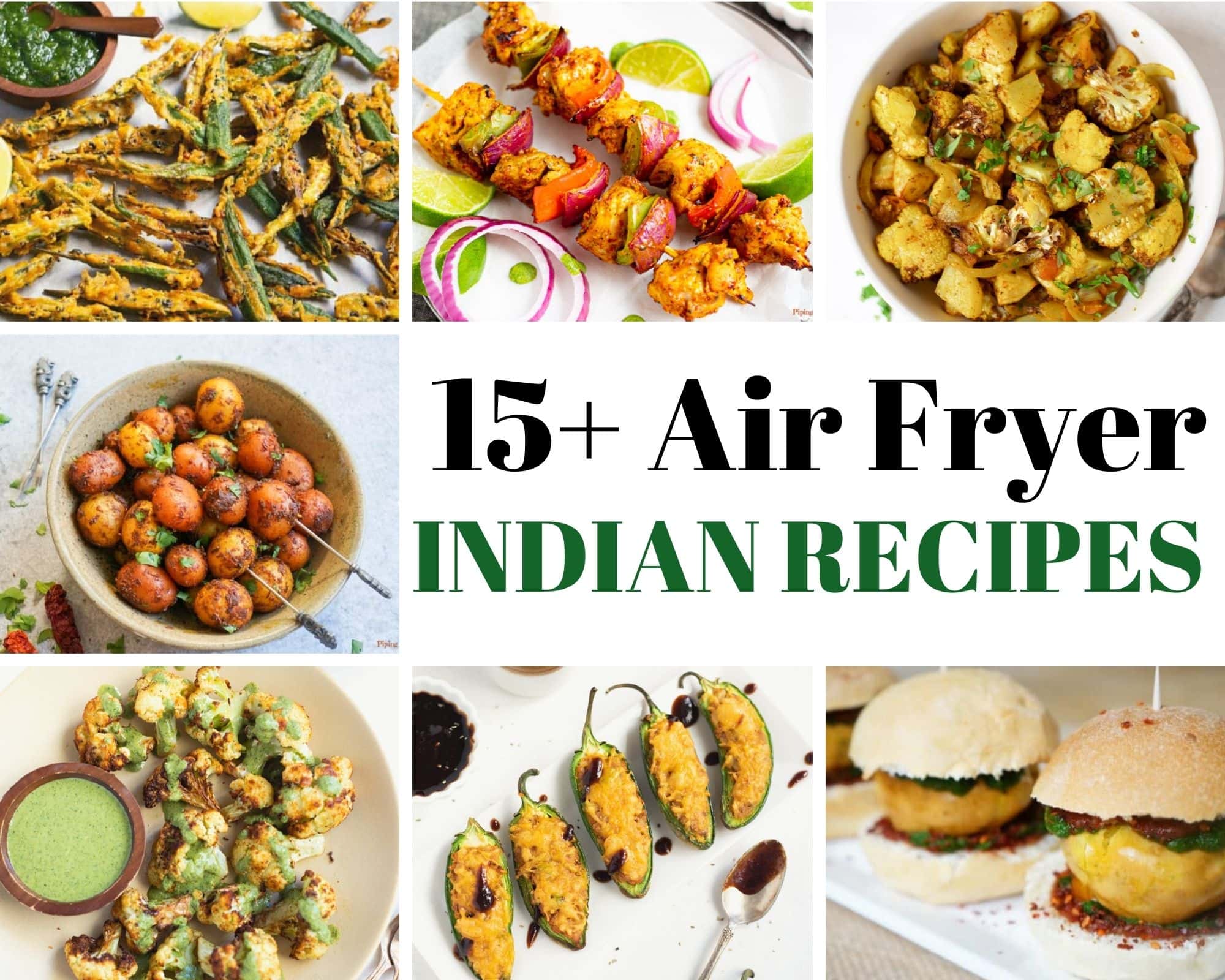 Air fryer indian recipes collage 