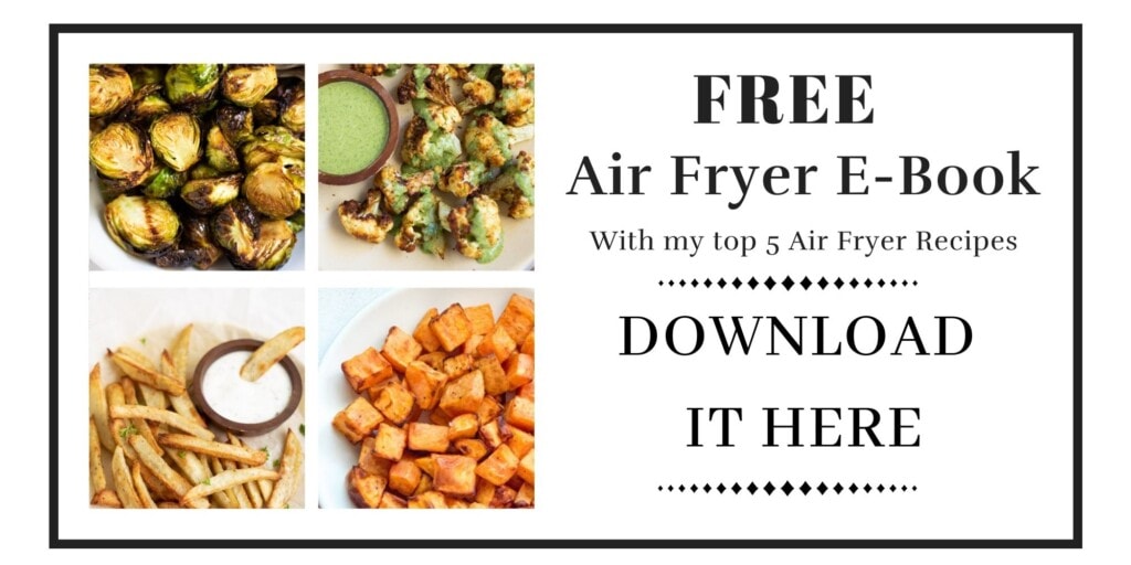 Free air fryer ebook with 5 recipes download