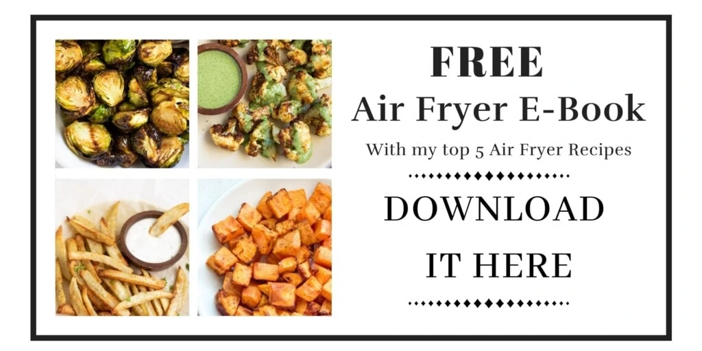 Free air fryer ebook with 5 recipes download