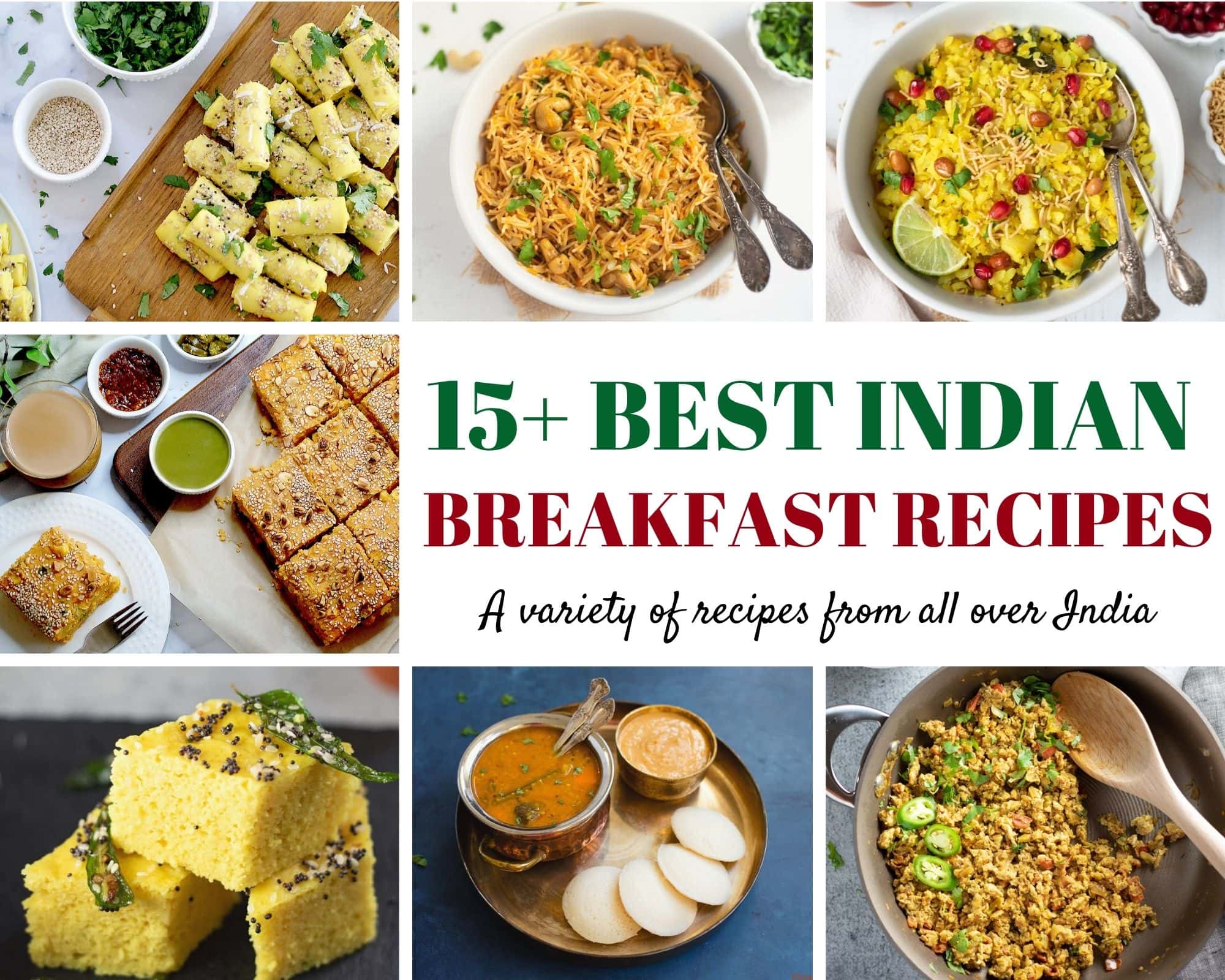 north indian breakfast recipes vegetarian