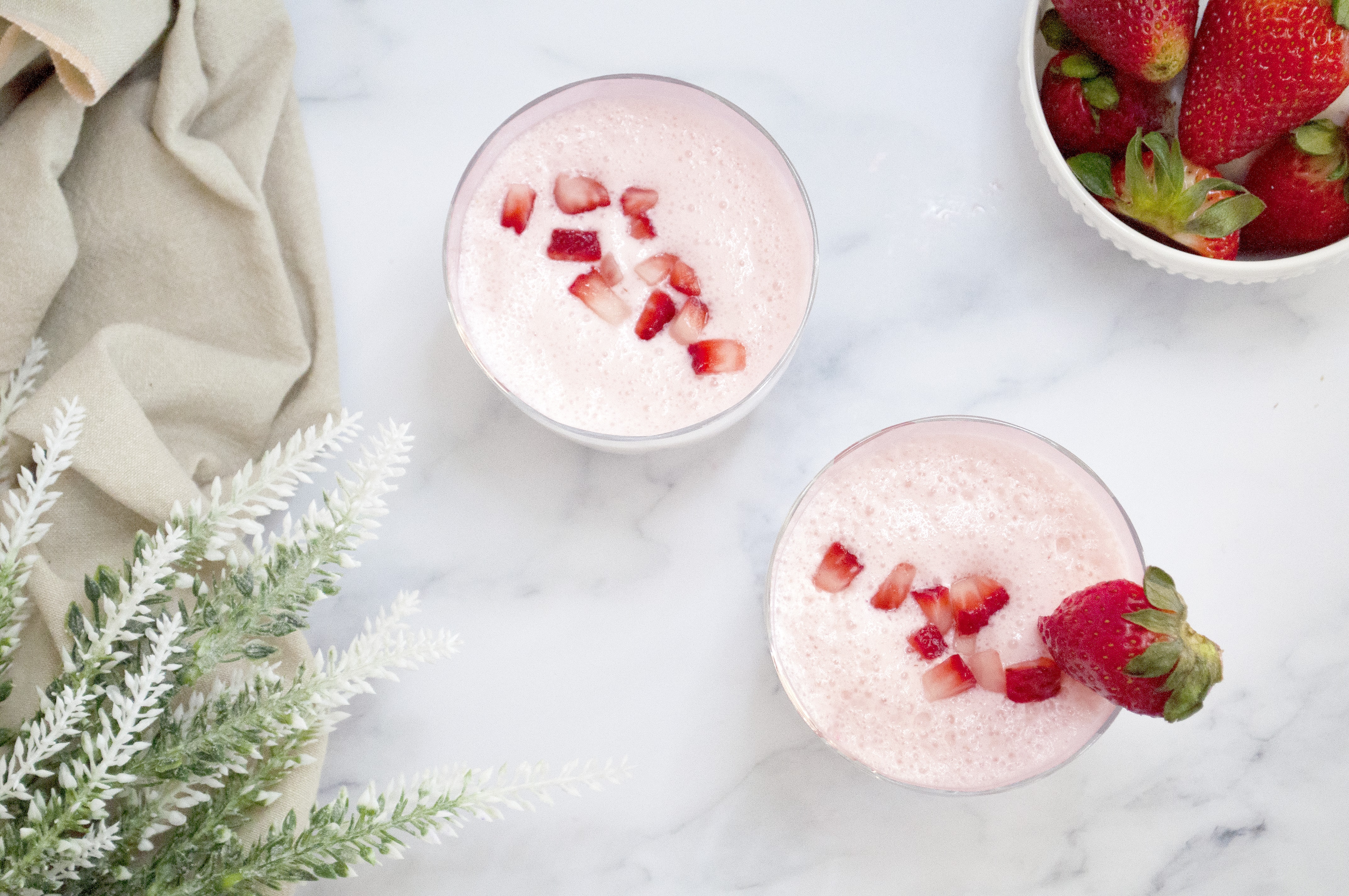 Refreshing Strawberry Lassi - Piping Pot Curry