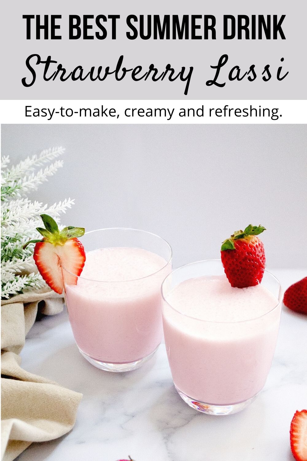 Strawberry Lessi Refreshing Strawberry Lassi - Piping Pot Curry