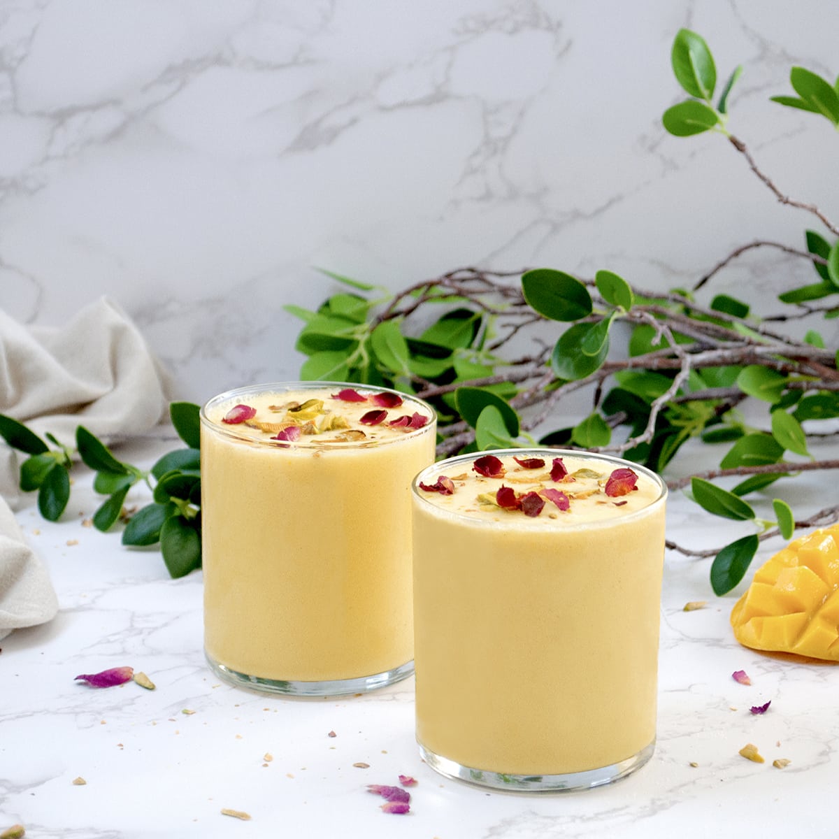 Mango Lassi Recipe, A Yogurt Smoothie - On The Go Bites