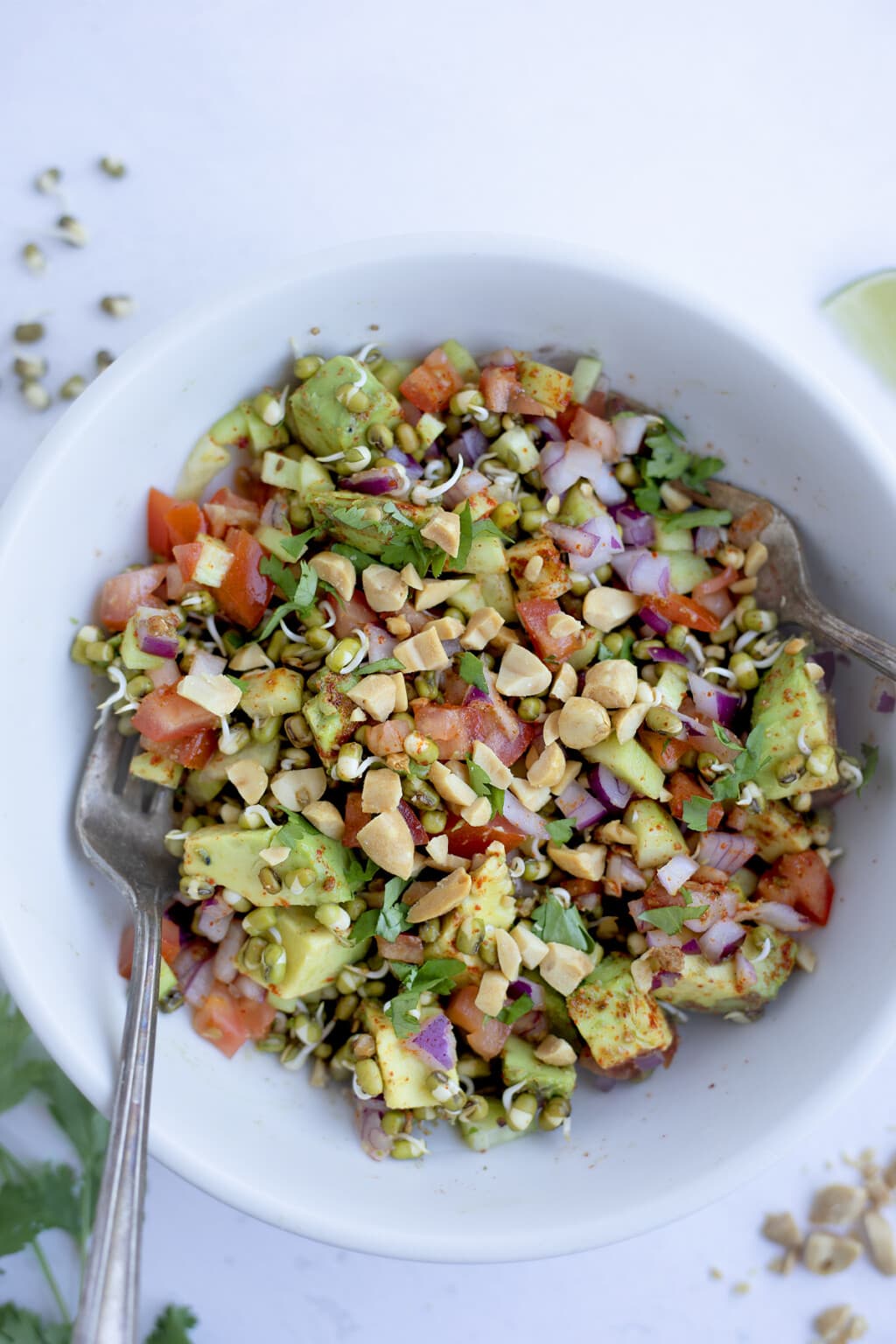 Easy Sprouts Salad Sprouted Mung Bean Salad Piping Pot Curry