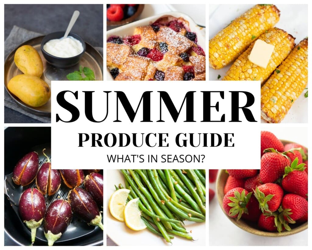 Summer fruits and vegetables guide 
