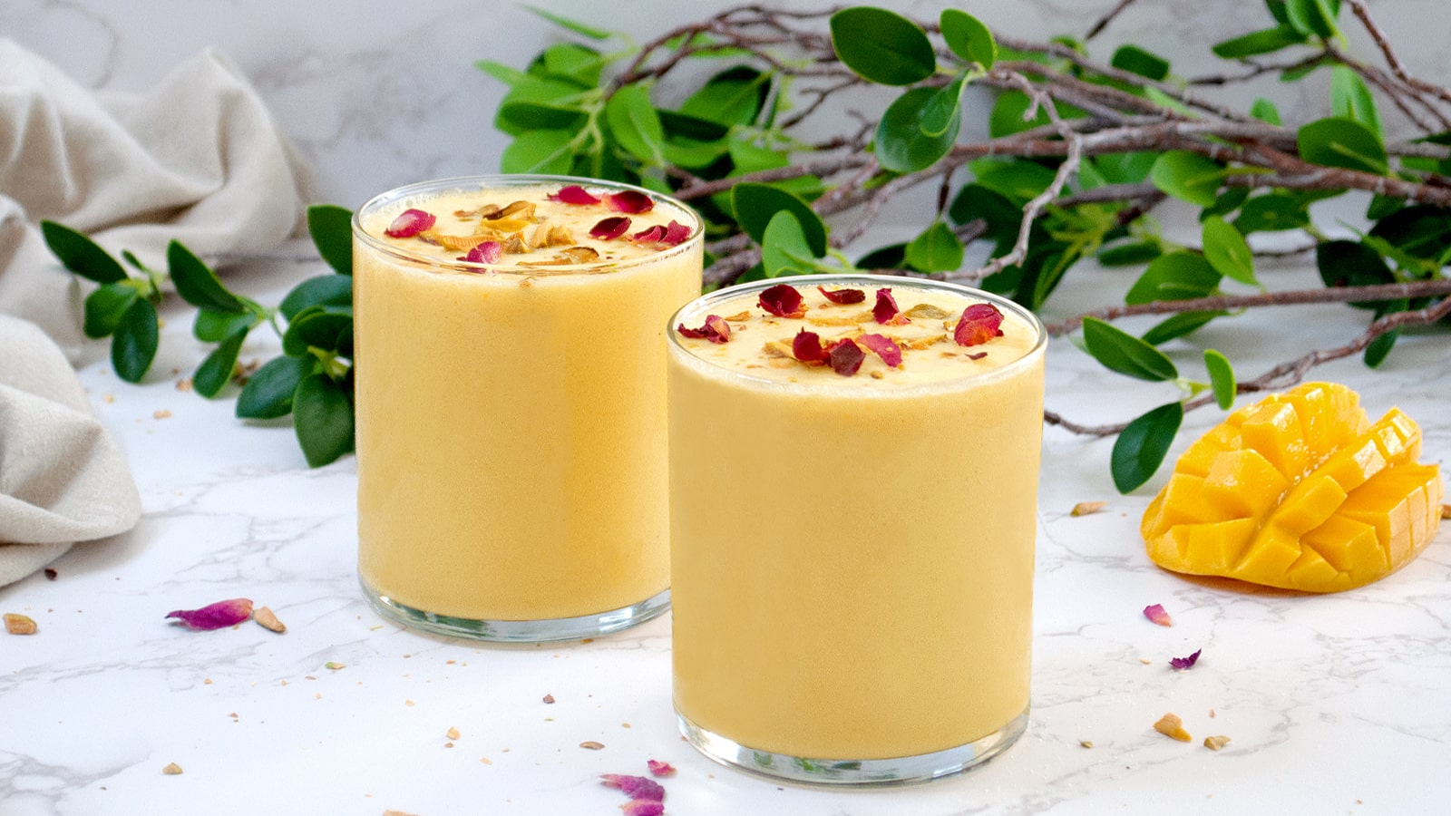 Easy Mango Milkshake (5 Minute Recipe) - Piping Pot Curry