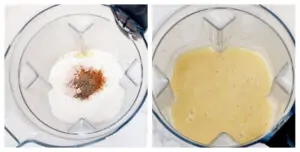 Blend raw mango pulp to make Aam Panna concentrate