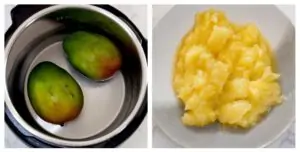 Cook raw mangoes in Instant pot for Aam Panna
