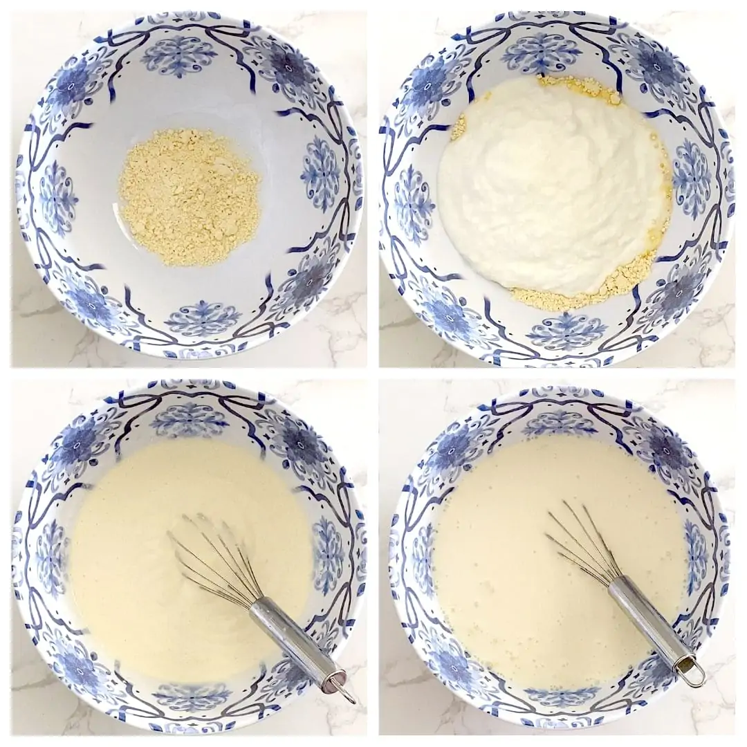Yogurt, besan and water mixture for kadhi