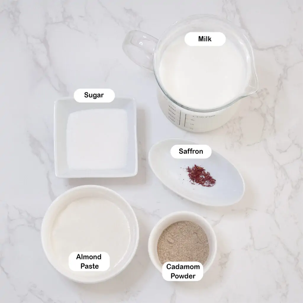 Ingredients you'll need for almond milk