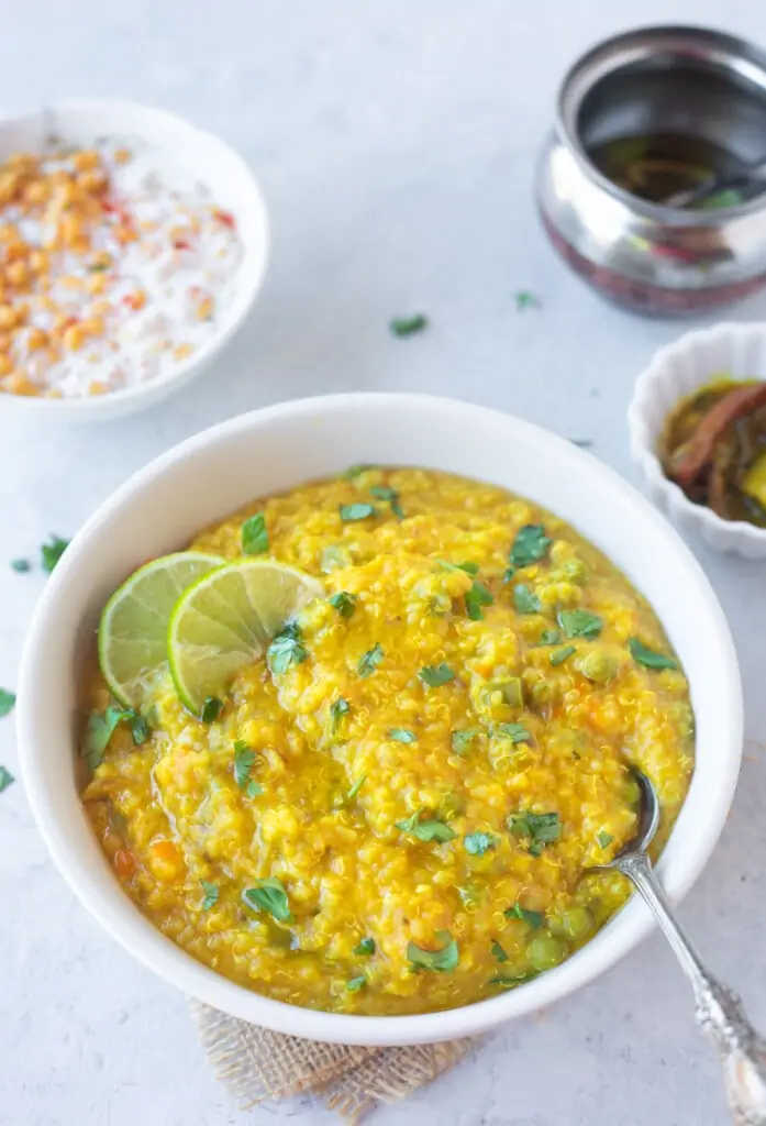 Quinoa Khichdi in a bowl