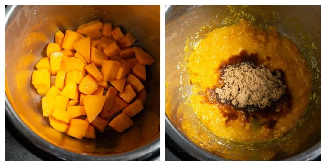 steps to make pumpkin halwa in instant pot