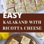 kalakand with ricotta cheese