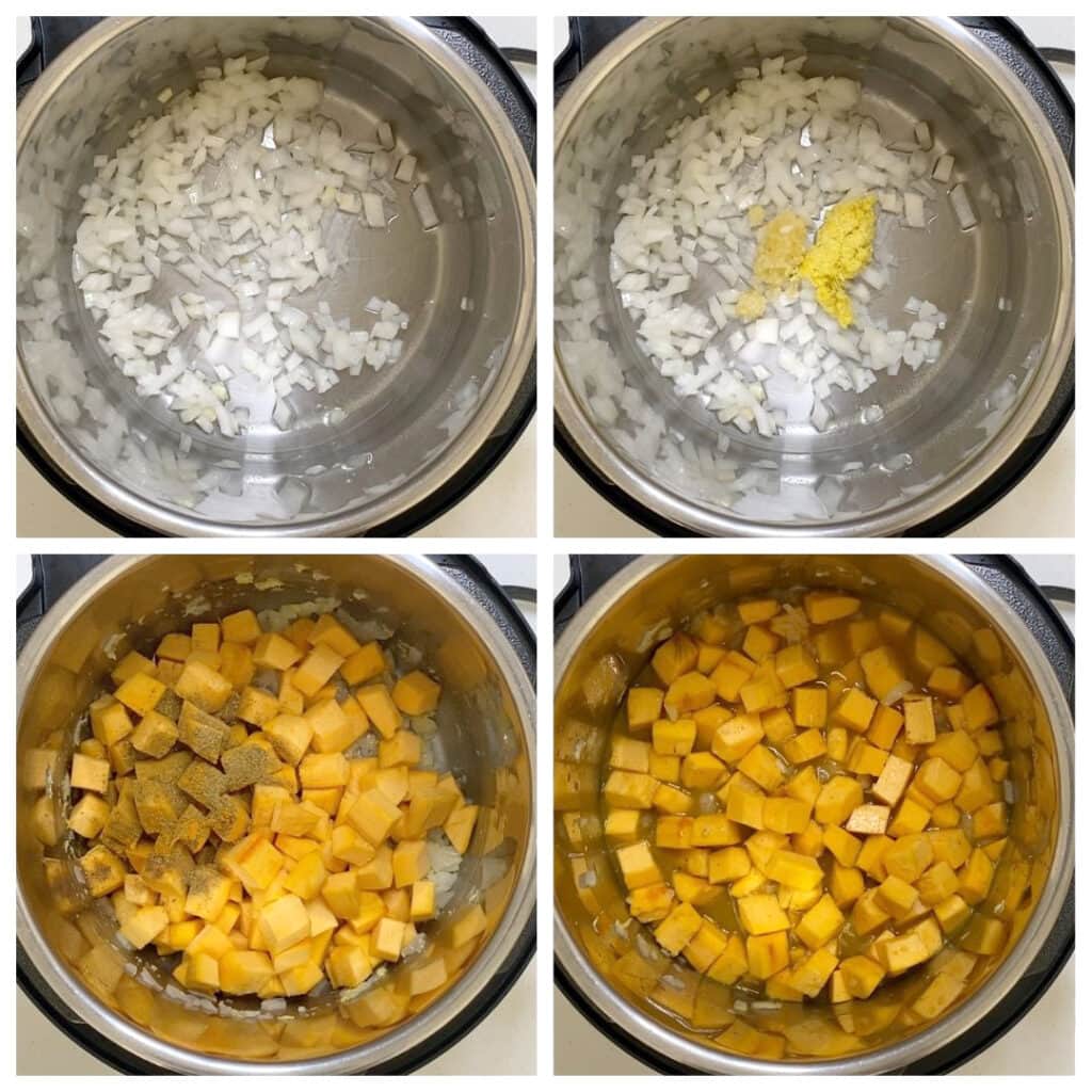 Vegan curries pumpkin soup steps