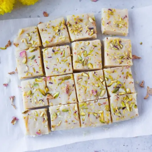 Kalakand with ricotta cheese