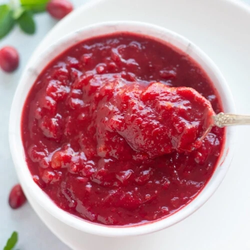 Cranberry Ginger Chutney in a bowl