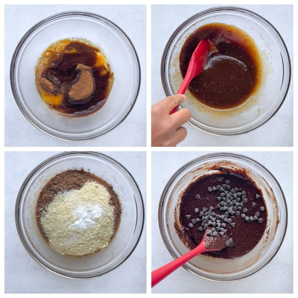 Steps to make gluten-free brownies with almond flour