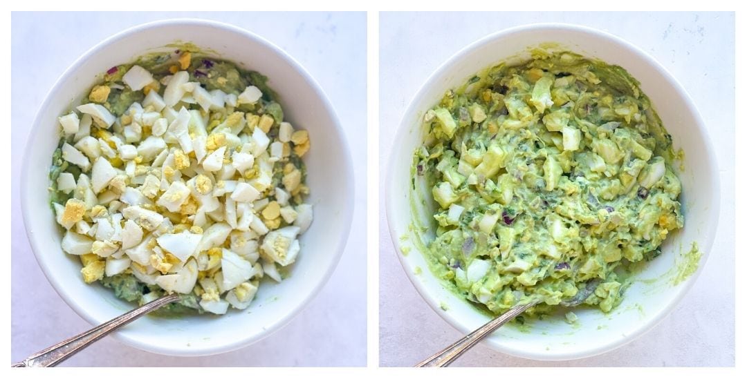 steps to make the best avocado egg salad no mayo