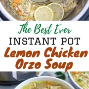 Lemon Chicken Orzo Soup in a bowl