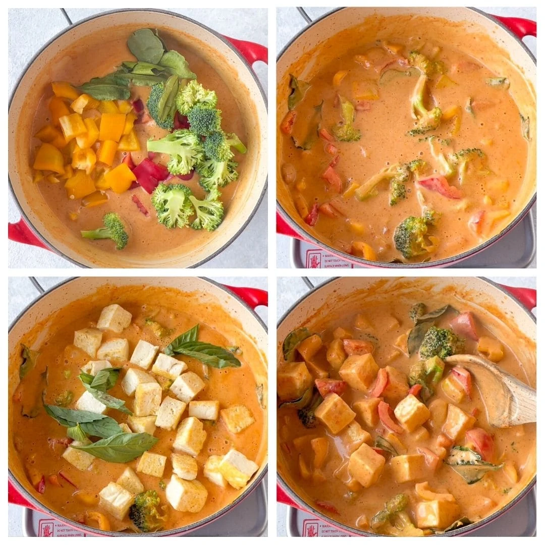 Steps to make vegetarian Panang Curry with tofu and veggies