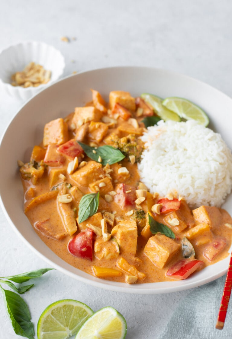 Vegan Panang Curry with Tofu & Vegetables - Piping Pot Curry