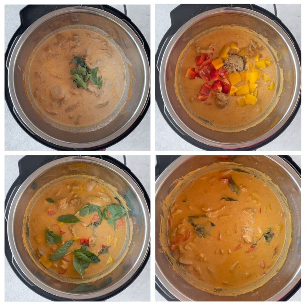 steps to make Panang Curry chicken in the instant pot