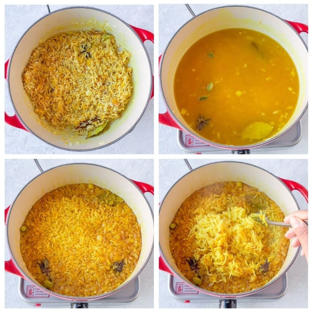 How to make turmeric rice on the stovetop 